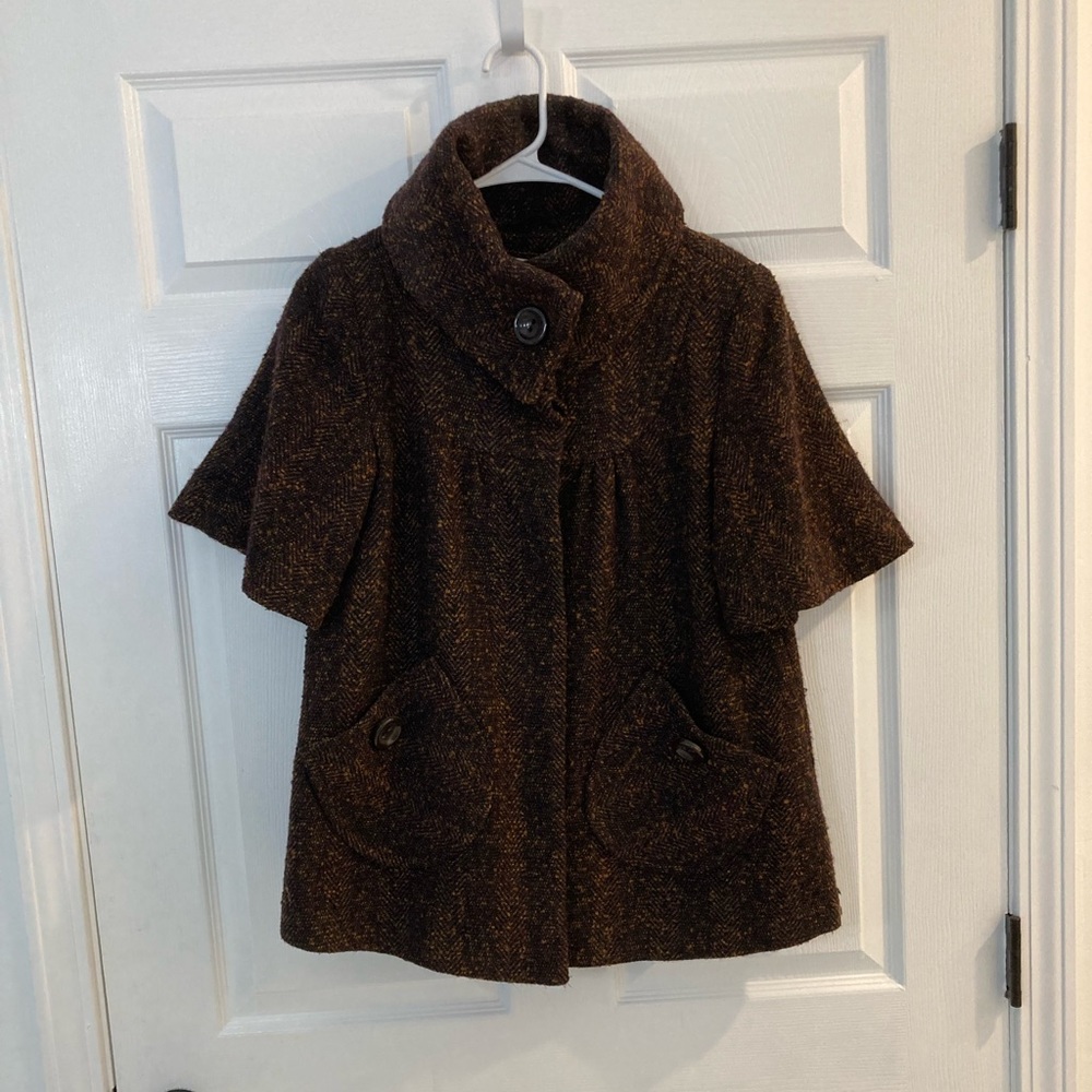 River Island Peat Coat, women’s 4, brown, maroon, tan